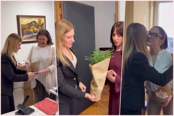 “cast-je-moja-sto-vas-poznajem!”-ministarka-durdevic-stamenkovski-priredila-iznenadenje-koleginicama-i-saradnicama-u-ministarstvu-(video)
