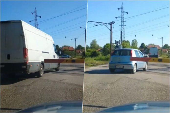 malo-im-je-nesreca-na-putevima?!-uzasavajuc-snimak-iz-lazarevca,-vozaci-zaobilaze-rampu-i-prelaze-prugu-kao-da-signalizacija-ne-postoji-(video)