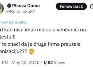 IZGLEDA DA BLOKADERI IMAJU NOVOG SPONZORA: Mreže gore zbog poruke o “mladi u venčanici” izgleda-da-blokaderi-imaju-novog-sponzora:-mreze-gore-zbog-poruke-o-“mladi-u-vencanici”