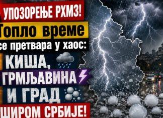 UPOZORENjE RHMZ! Toplo vreme se pretvara u haos: Kiša, grmljavina i GRAD širom Srbije! upozorenje-rhmz!-toplo-vreme-se-pretvara-u-haos:-kisa,-grmljavina-i-grad-sirom-srbije!