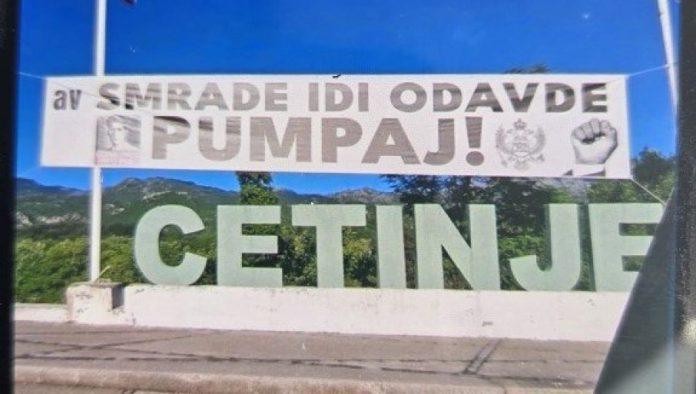 sramoti-nema-kraja:-osvanuo-transparent-i-u-cetinju,-jezive-poruke-na-racun-predsednika-vucica-(foto)
