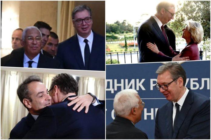 vucic-na-svecanoj-veceri-za-ucesnike-samita-u-tivtu:-razgovarao-s-brojnim-evropskim-zvanicnicima,-sastao-se-sa-micotakisom,-sreo-se-sa-milatovicem-i-spajicem…