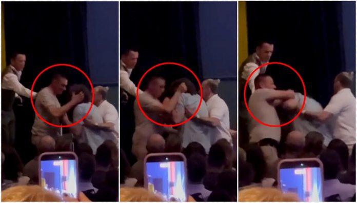 obezbedenje-mucki-udara,-cupa-i-izbacuje-coveka-samo-zbog-1-pitanja!-pogledajte-jezive-scene-nasilja-na-skupu-blokadera-u-frankfurtu-(video)