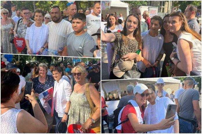 ana-brnabic-medu-narodom-na-skupu-“srbija-jedna-porodica”:-gradani-se-tiskali-da-naprave-selfi-i-zagrle-predsednicu-skupstine-(foto)