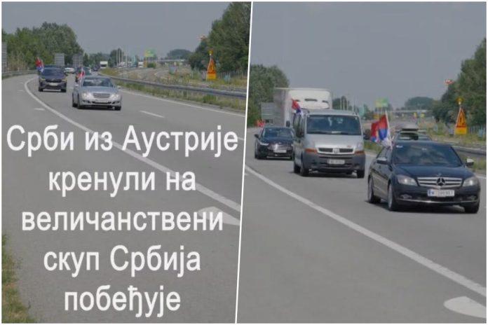 maestralno!-srbi-iz-austrije-stizu-za-beograd!-u-nepreglednoj-koloni-krenuli-da-podrze-predsednika-vucica,-vijore-se-srpske-zastave-na-putu-ka-skupu!-(video)