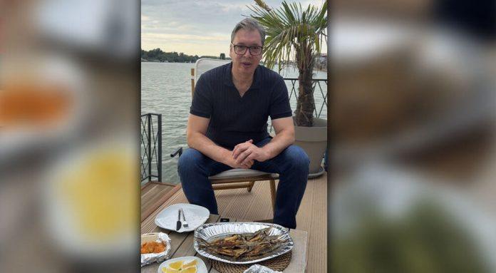 “sledeci-put,-obecavam,-preplivacu-savu”-predsednik-vucic-objavio-nesvakidasnji-snimak-sa-splava:-“za-sada,-ostaje-muka-–-keciga-ili-riblji-paprikas”