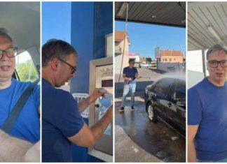 VUČIĆ U NESVAKIDAŠNjEM IZDANjU Otišao da opere auto, pogledajte šta mu se desilo: “Pripreme za kampanju privode se kraju” (VIDEO) vucic-u-nesvakidasnjem-izdanju-otisao-da-opere-auto,-pogledajte-sta-mu-se-desilo:-“pripreme-za-kampanju-privode-se-kraju”-(video)